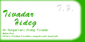 tivadar hideg business card